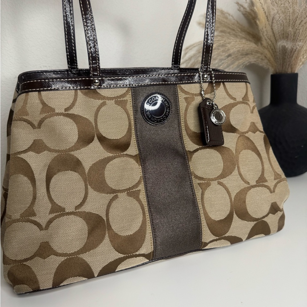 Coach Signature Carryall Satchel Handbag, model J1276-F19190 vintage y2k